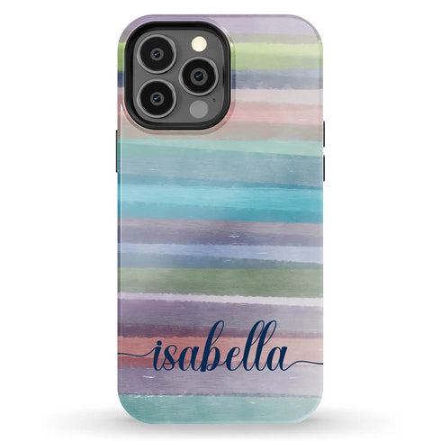 Acrylic Brushstrokes Custom Name iPhone Case
